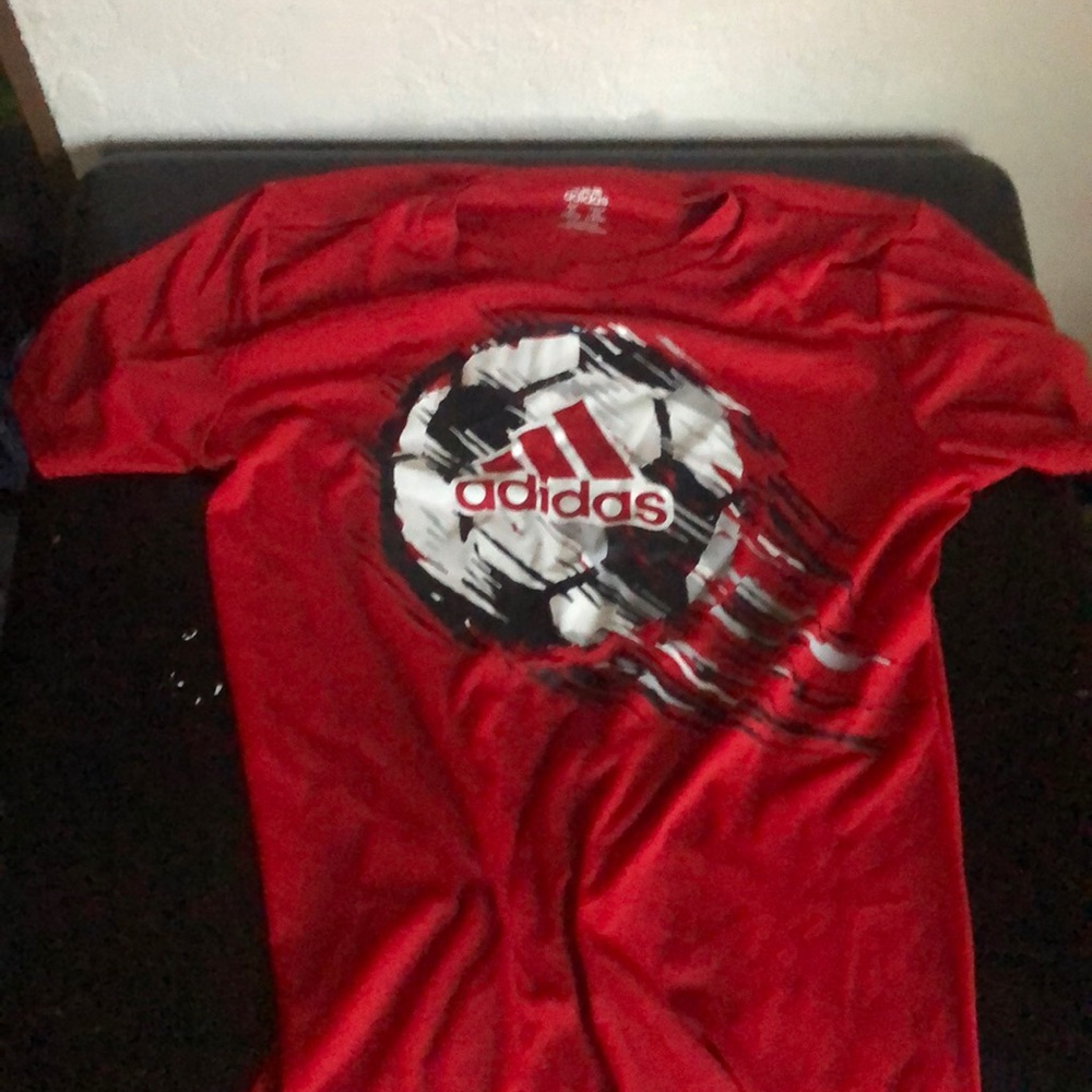 Adidas Red Soccer Ball T Shirt